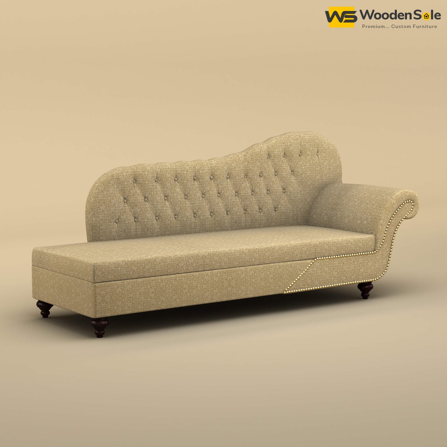 Royal Chaise Lounge (Cotton, Faux Cream)