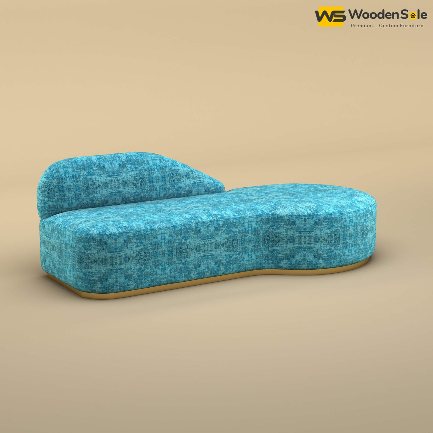 Pablo Premium Design Couch Sofa (Cotton, Teal Blue)