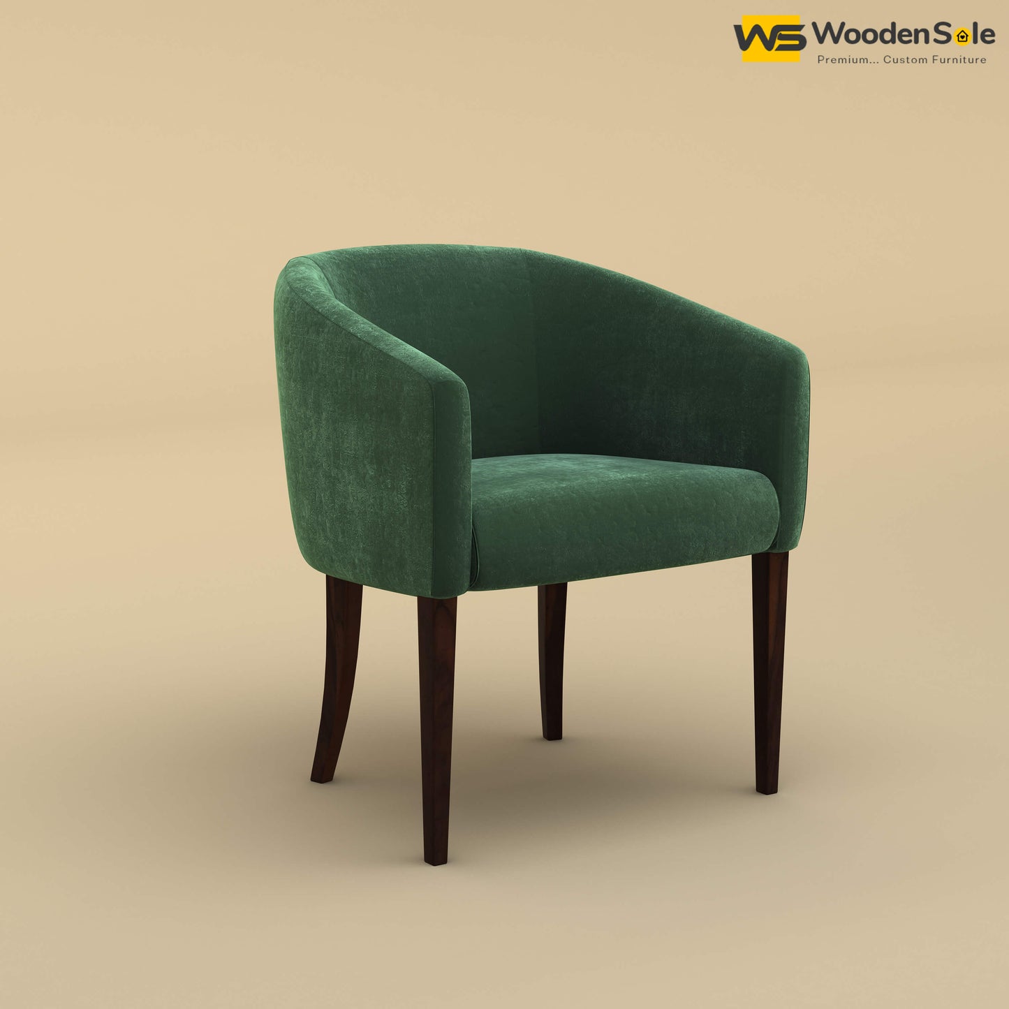 Florence Dining Chair (Velvet, Forest Green)