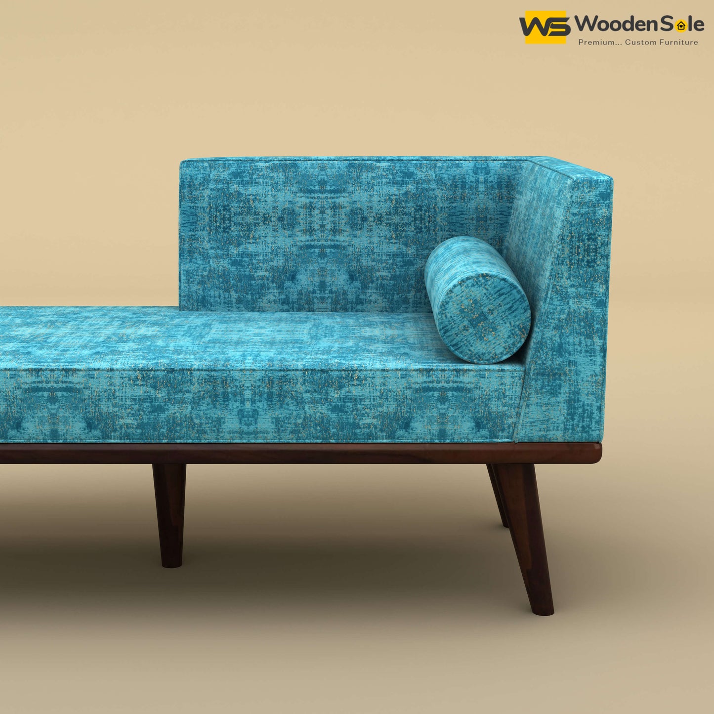 Sheher Chaise Lounge (Cotton, Teal Blue)