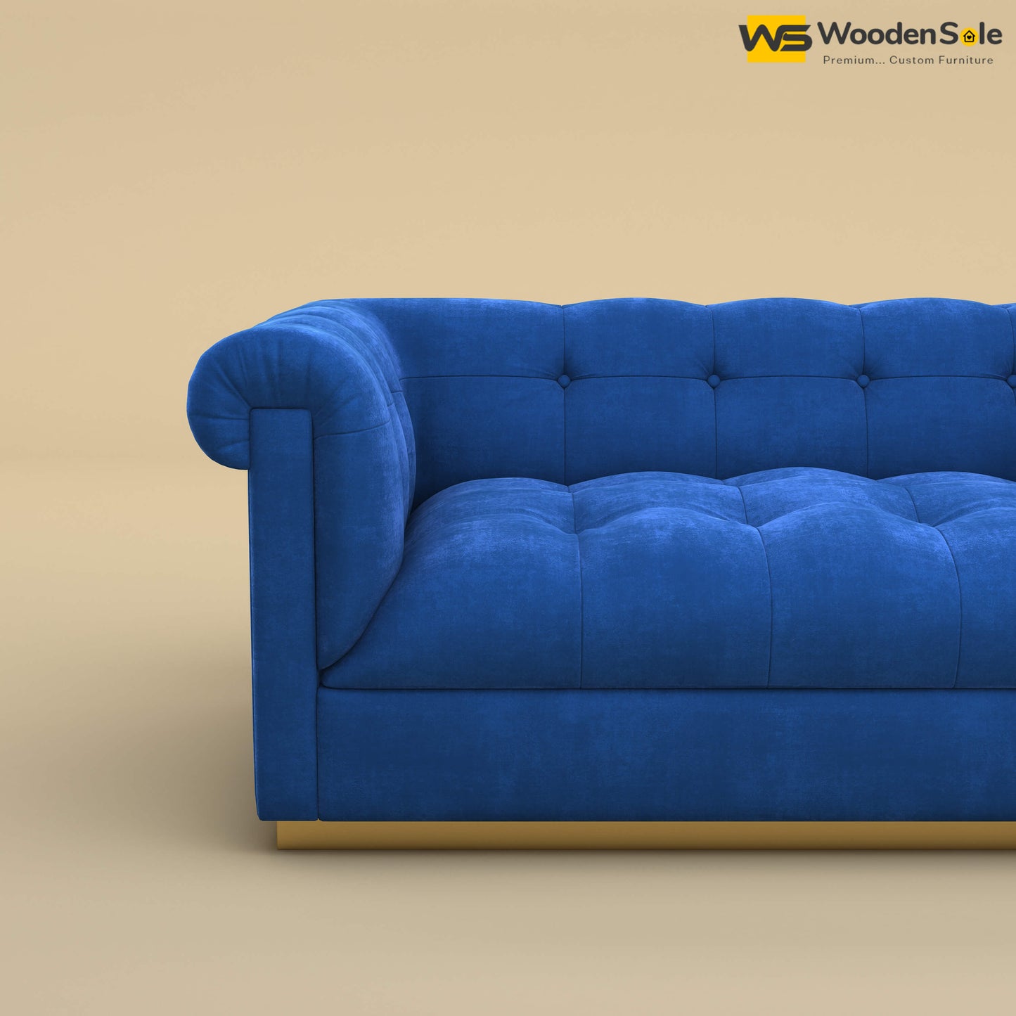 Morrison 2 Seater Fabric Sofa (Velvet, Royal Blue)