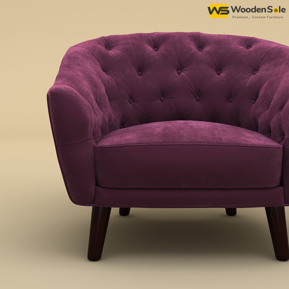 Verona Lounge Chair (Velvet, Dark Purple)