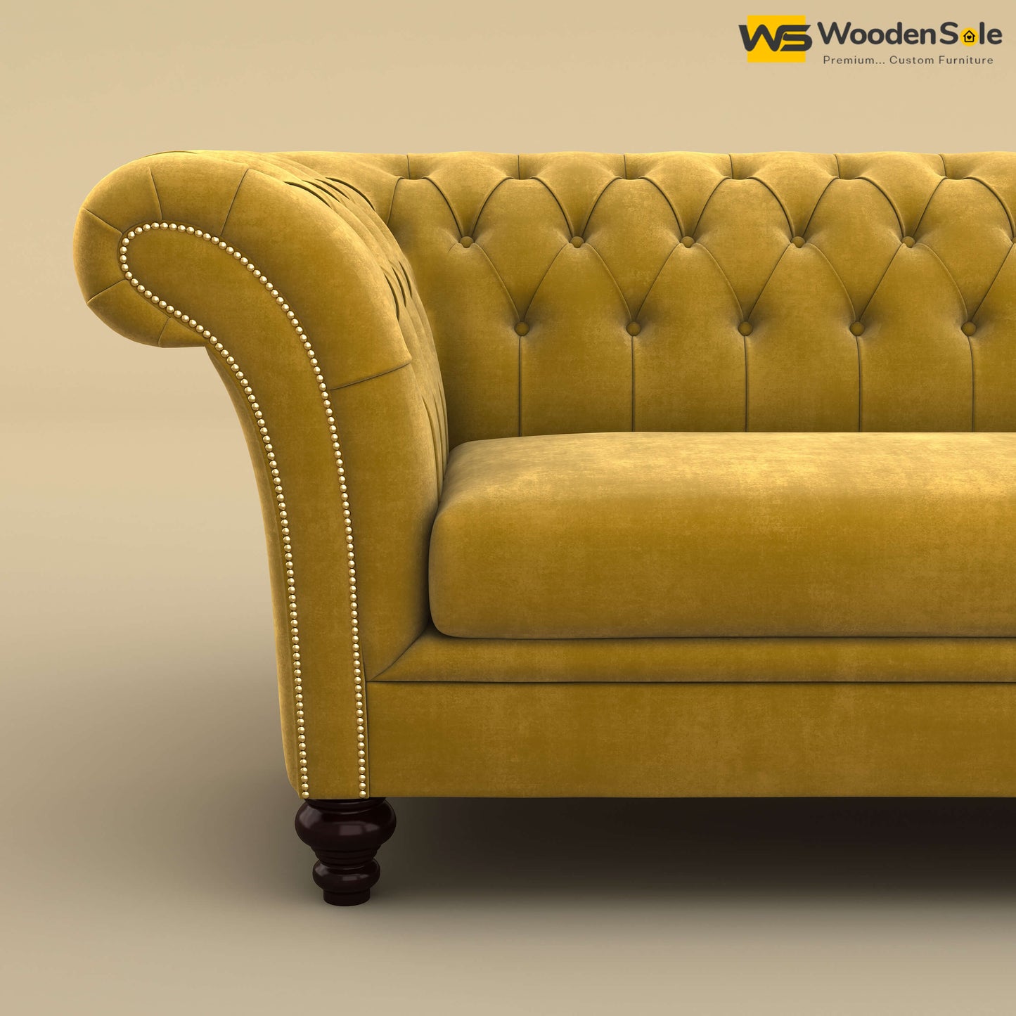 Rolex Loveseat (Velvet, Mustard Yellow)