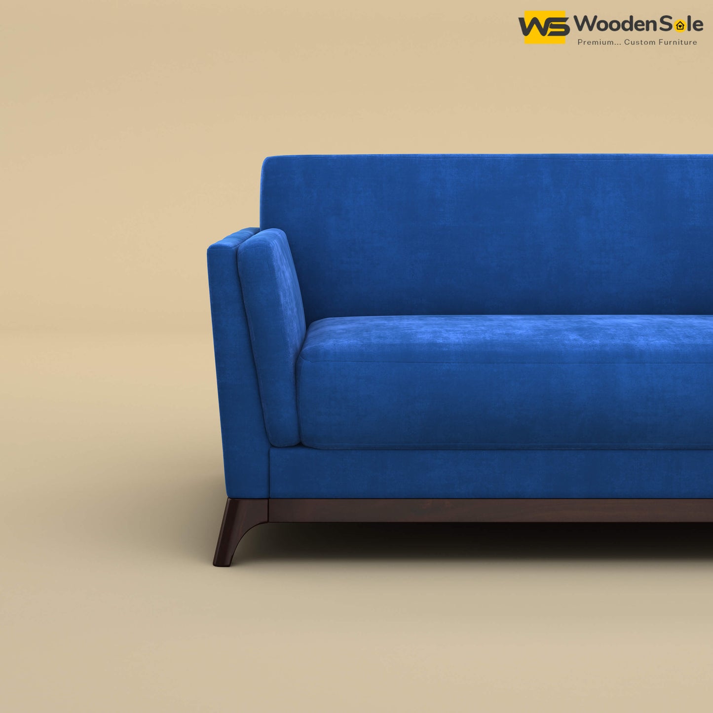 Bruno 2 Seater Sofa (Velvet, Royal Blue)