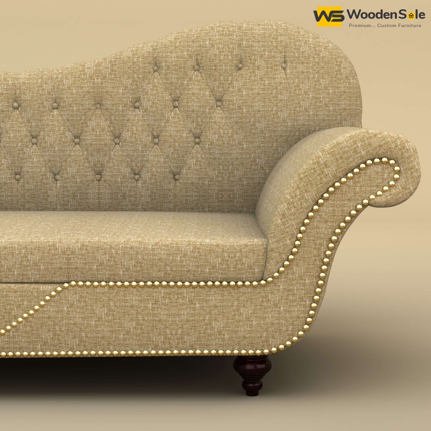 Royal Chaise Lounge (Cotton, Faux Cream)
