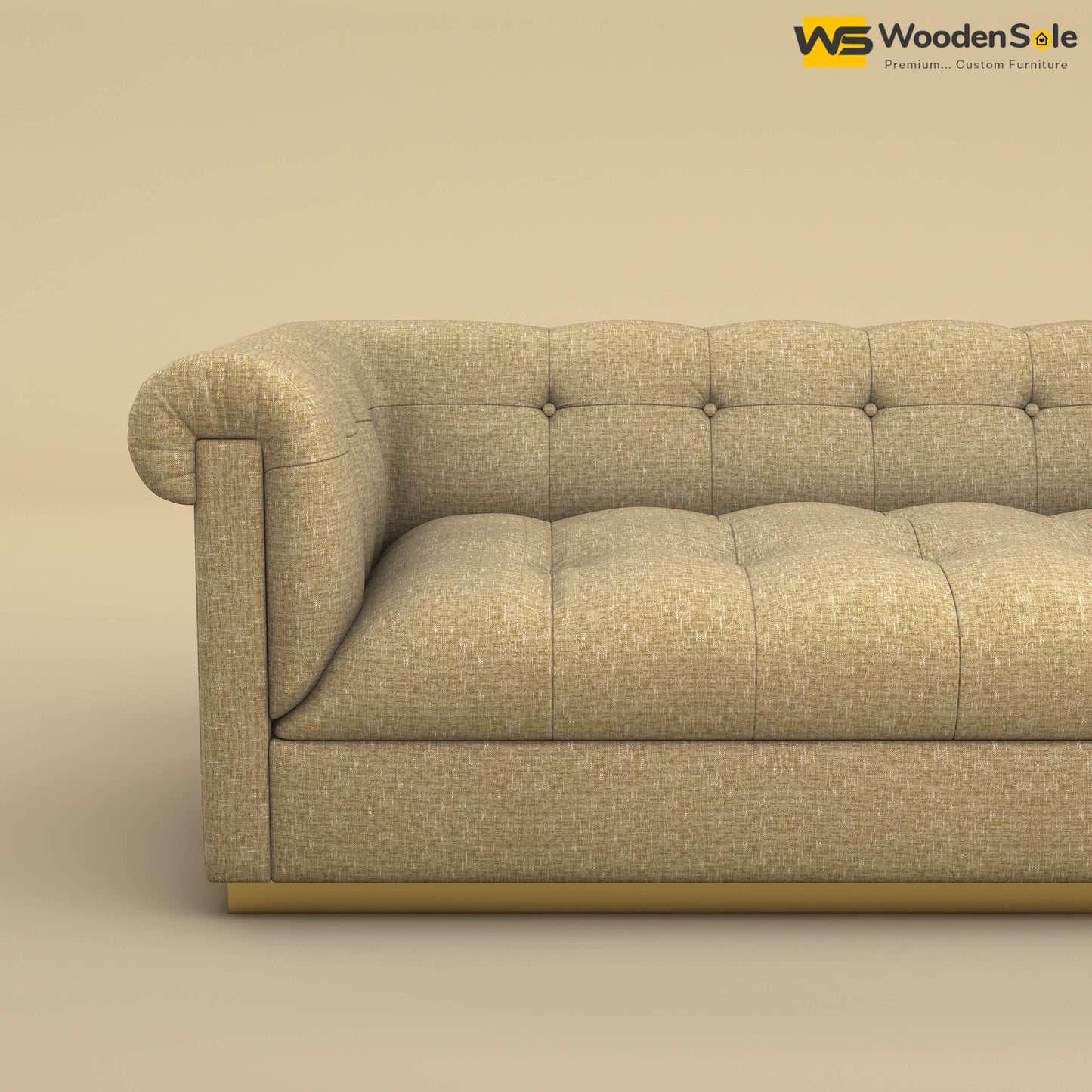 Morrison 3 Seater Fabric Sofa (Cotton, Faux Cream)