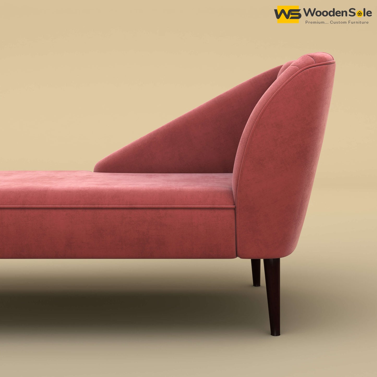 Perla Chaise Lounge (Velvet, Pink)
