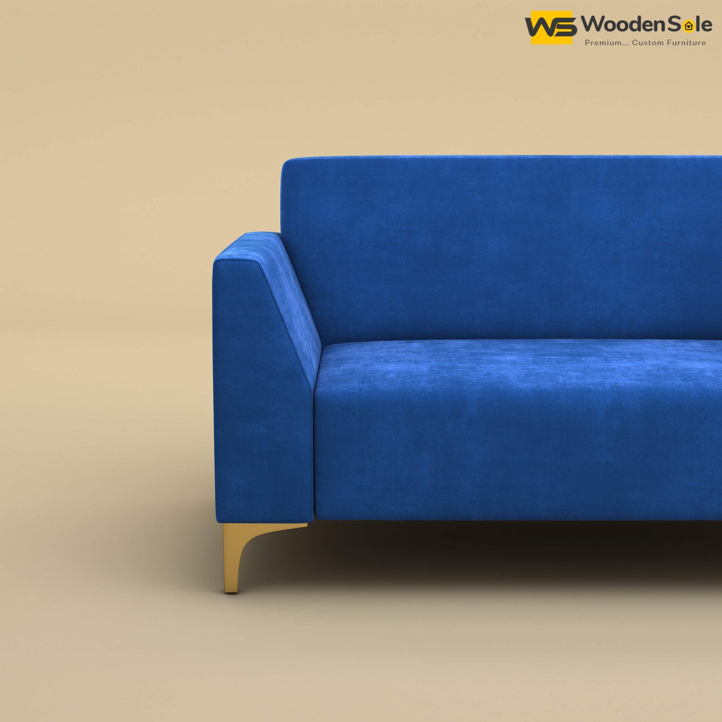 Nayobi 2 Seater Sofa (Velvet, Royal Blue)