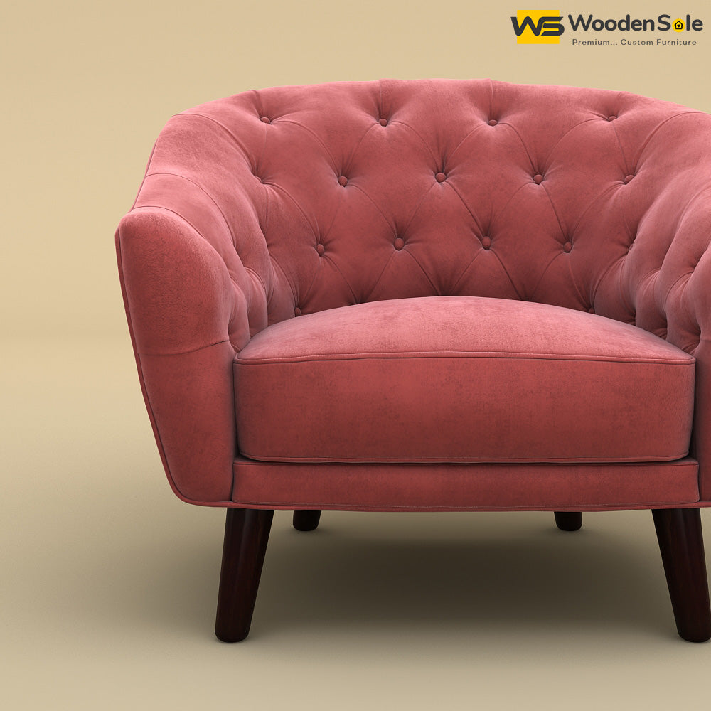 Verona Lounge Chair (Velvet, Pink)