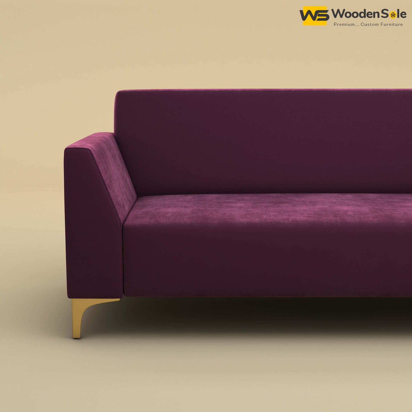 Nayobi 3 Seater Sofa (Velvet, Dark Purple)