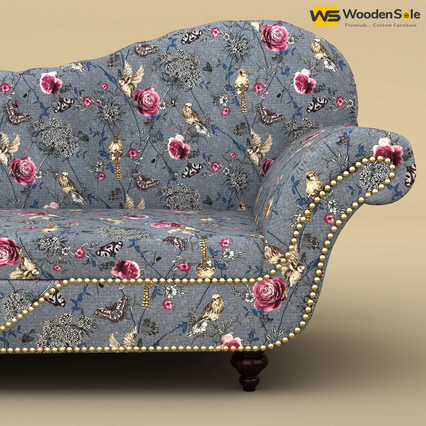 Royal Chaise Lounge (Cotton, Floral Printed)