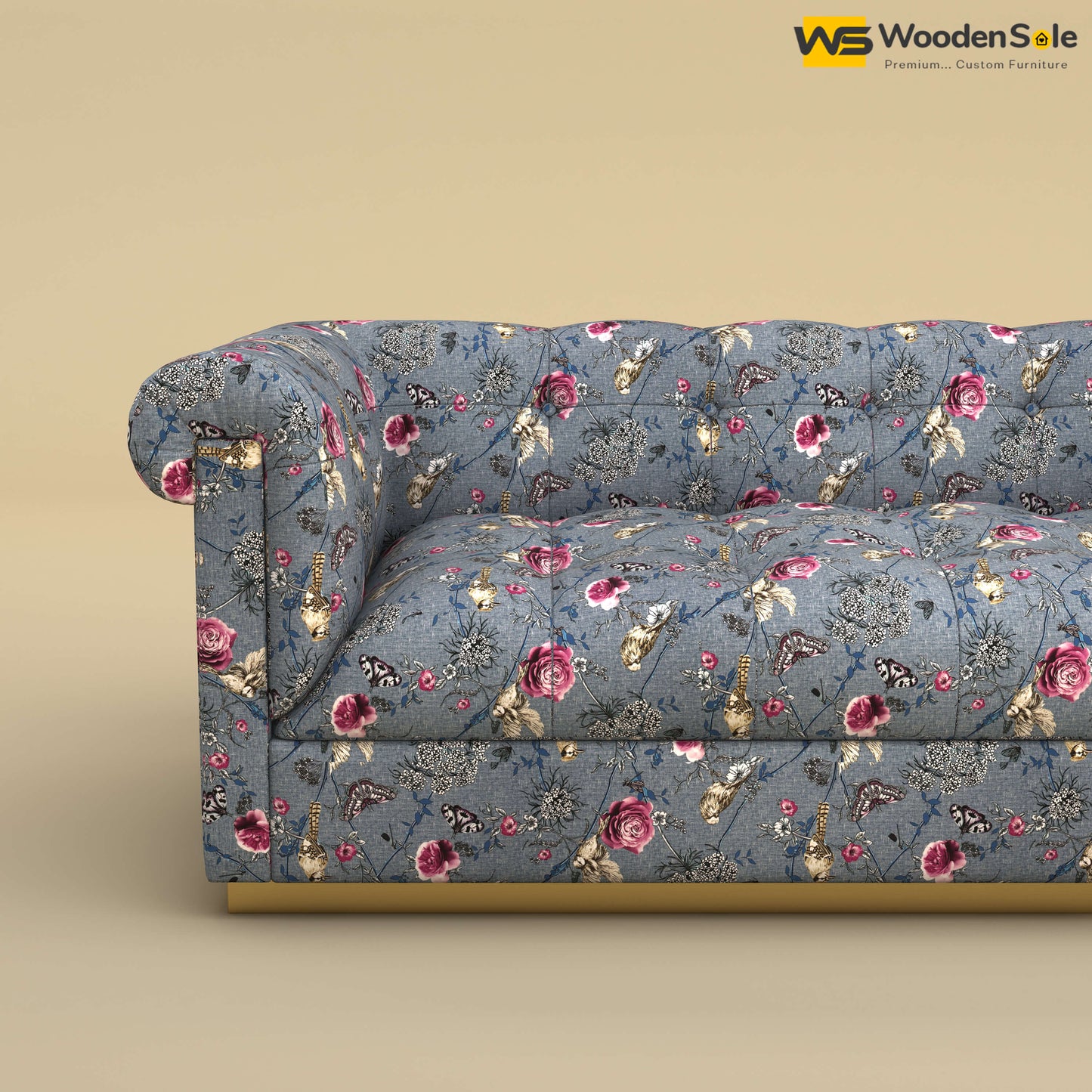 Morrison 3 Seater Fabric Sofa (Cotton, Floral Printed)