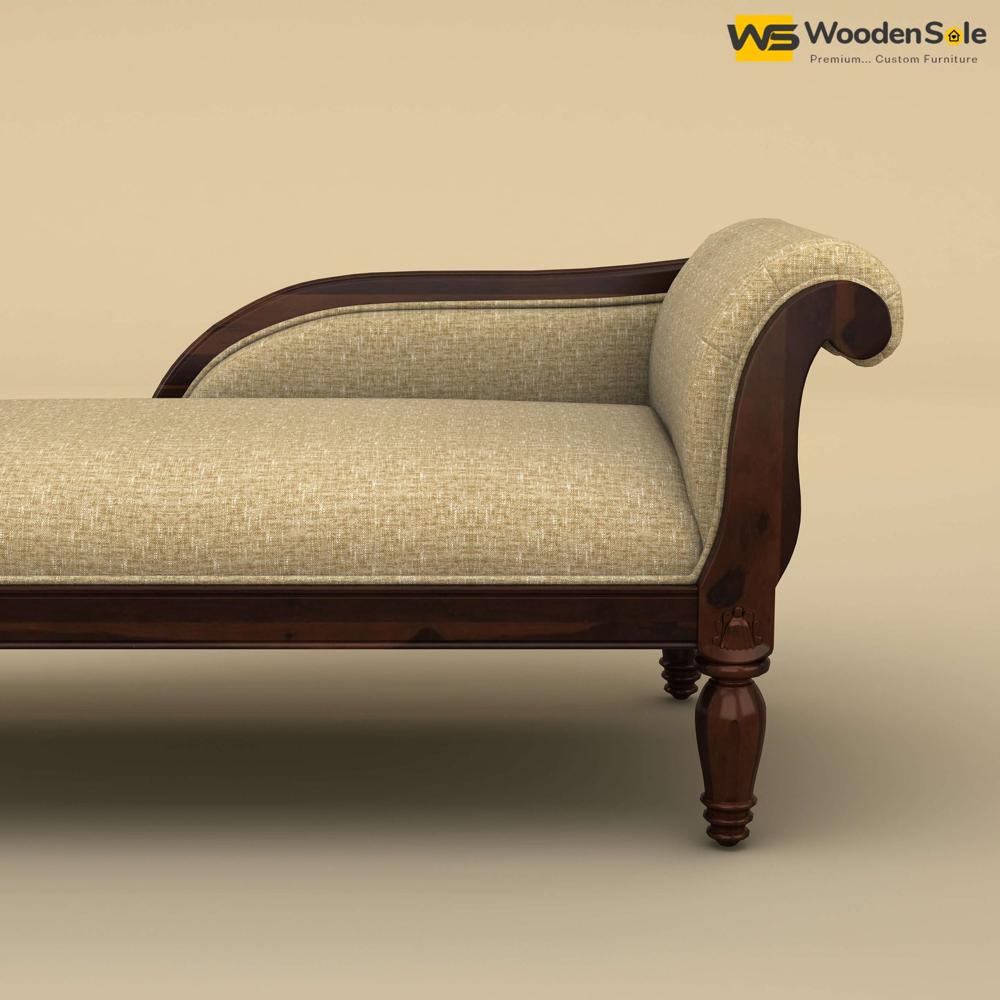 Virat Chaise Lounge (Cotton, Faux Cream)