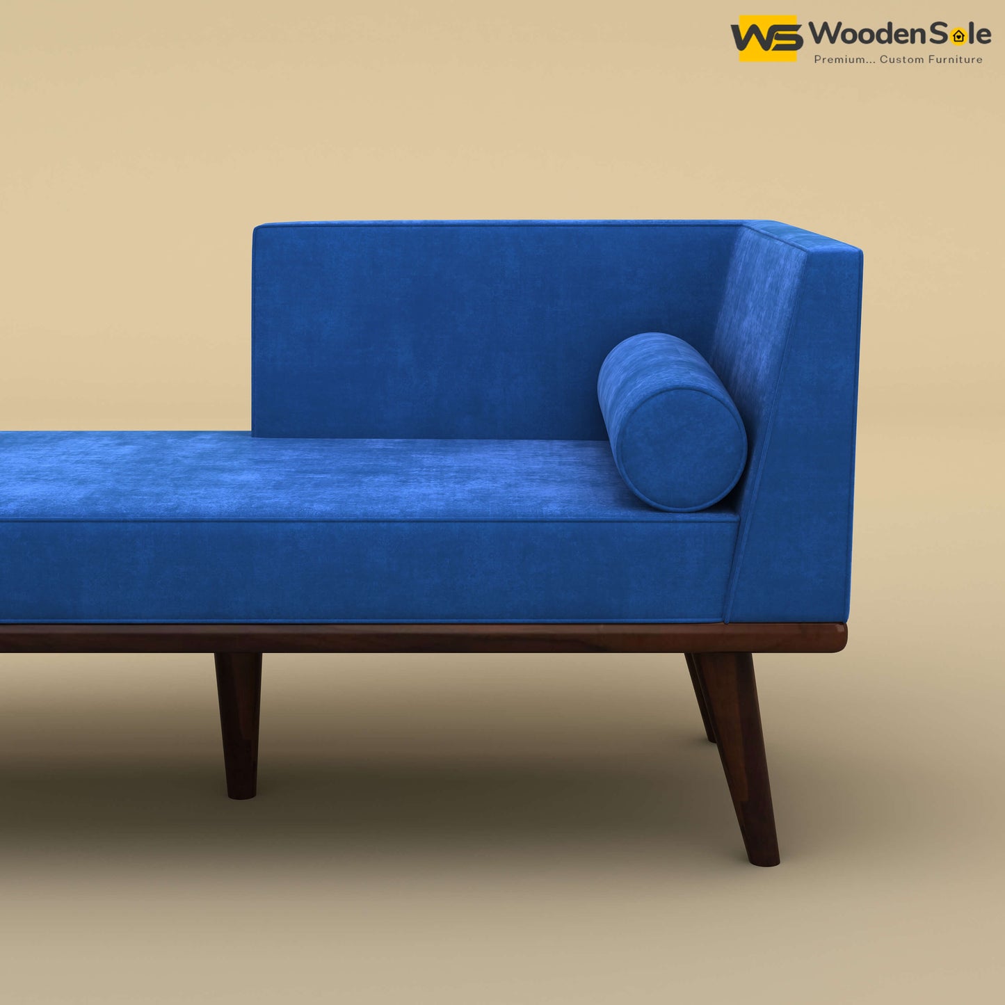 Sheher Chaise Lounge (Velvet, Royal Blue)