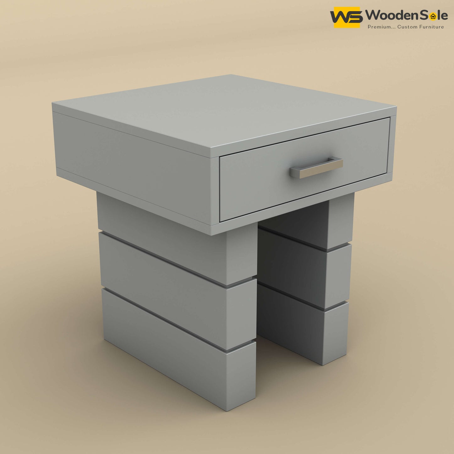 Sandra Bedside Table (Gray Finish)