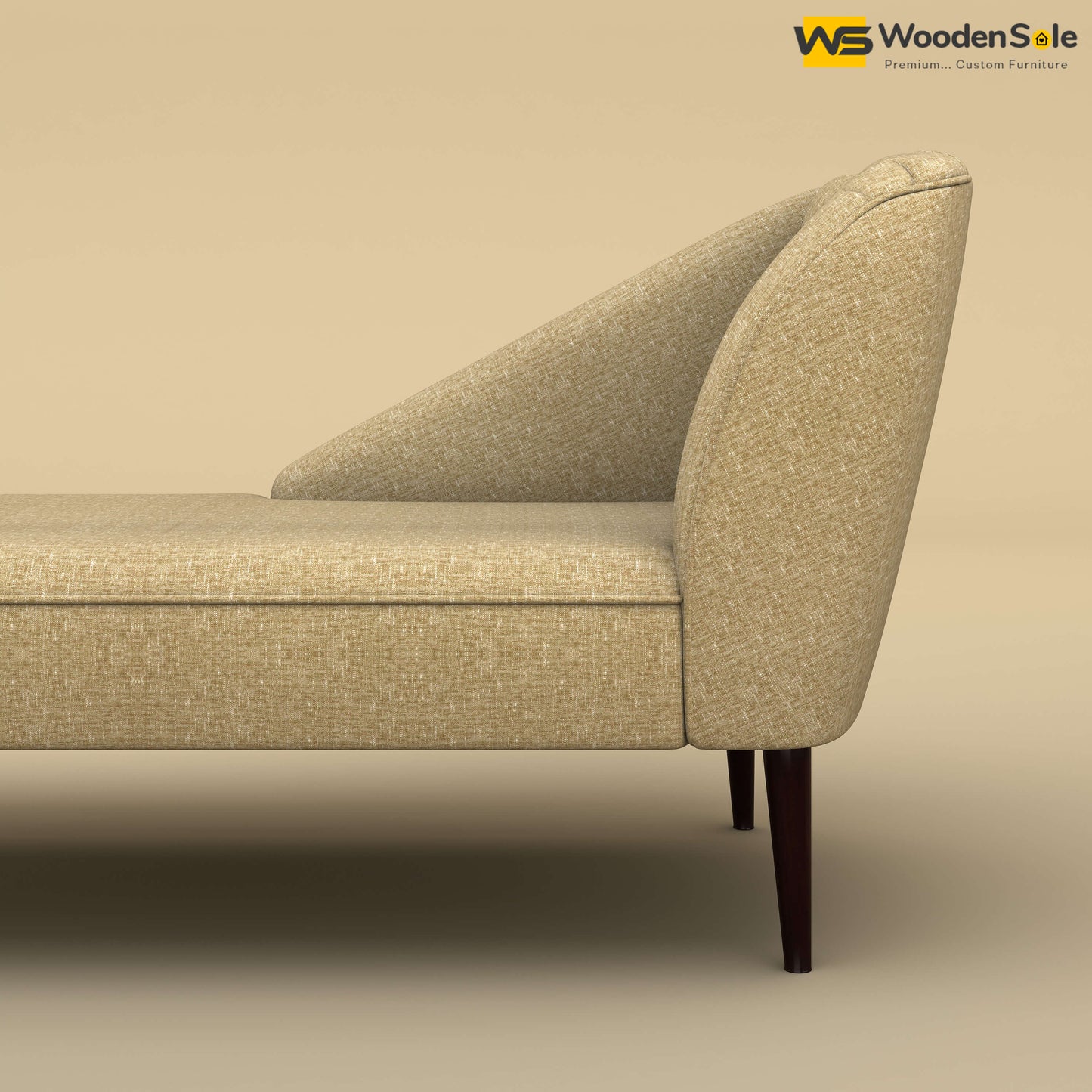 Perla Chaise Lounge (Cotton, Faux Cream)