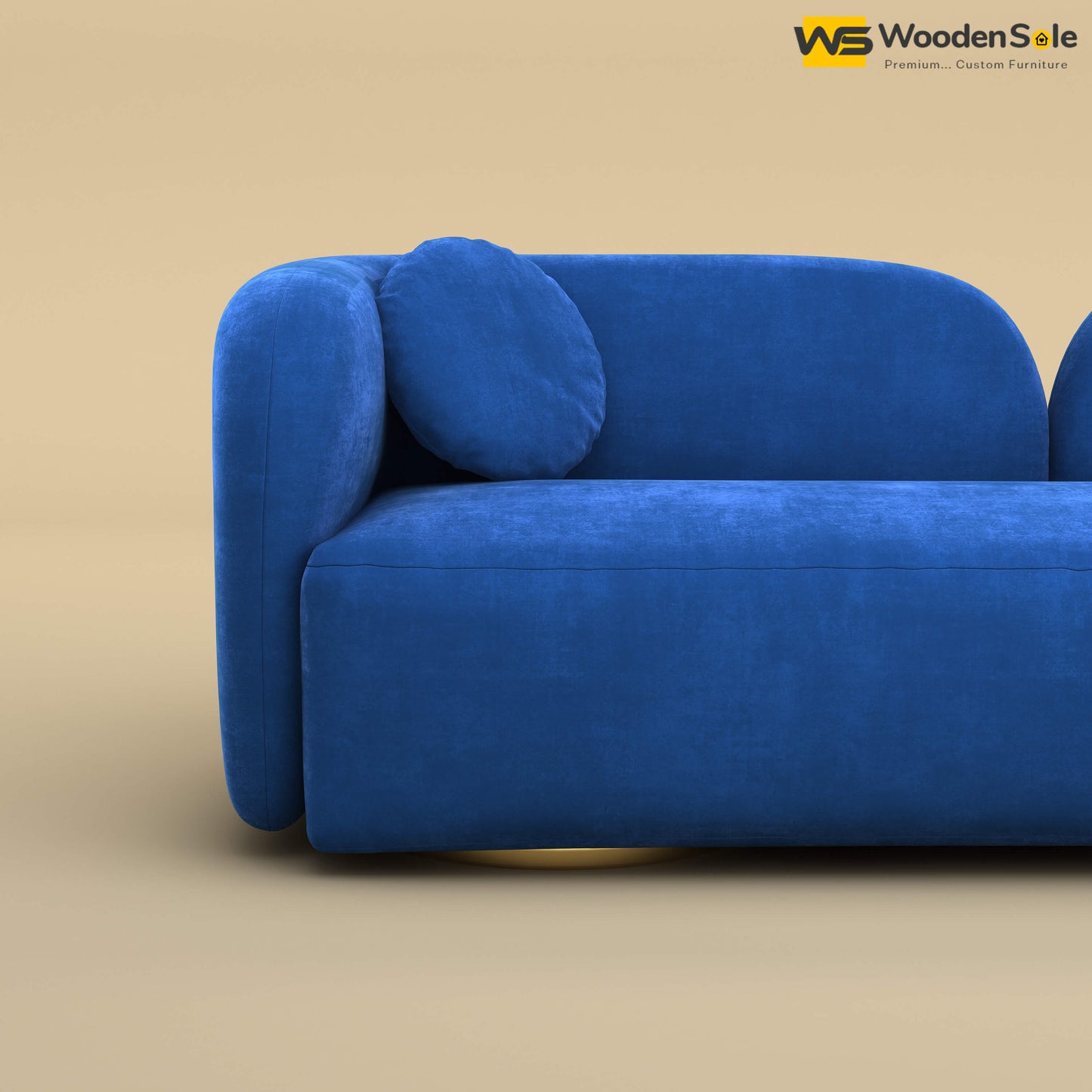 Oslo 3 Seater Interior Sofa (Velvet, Royal Blue)