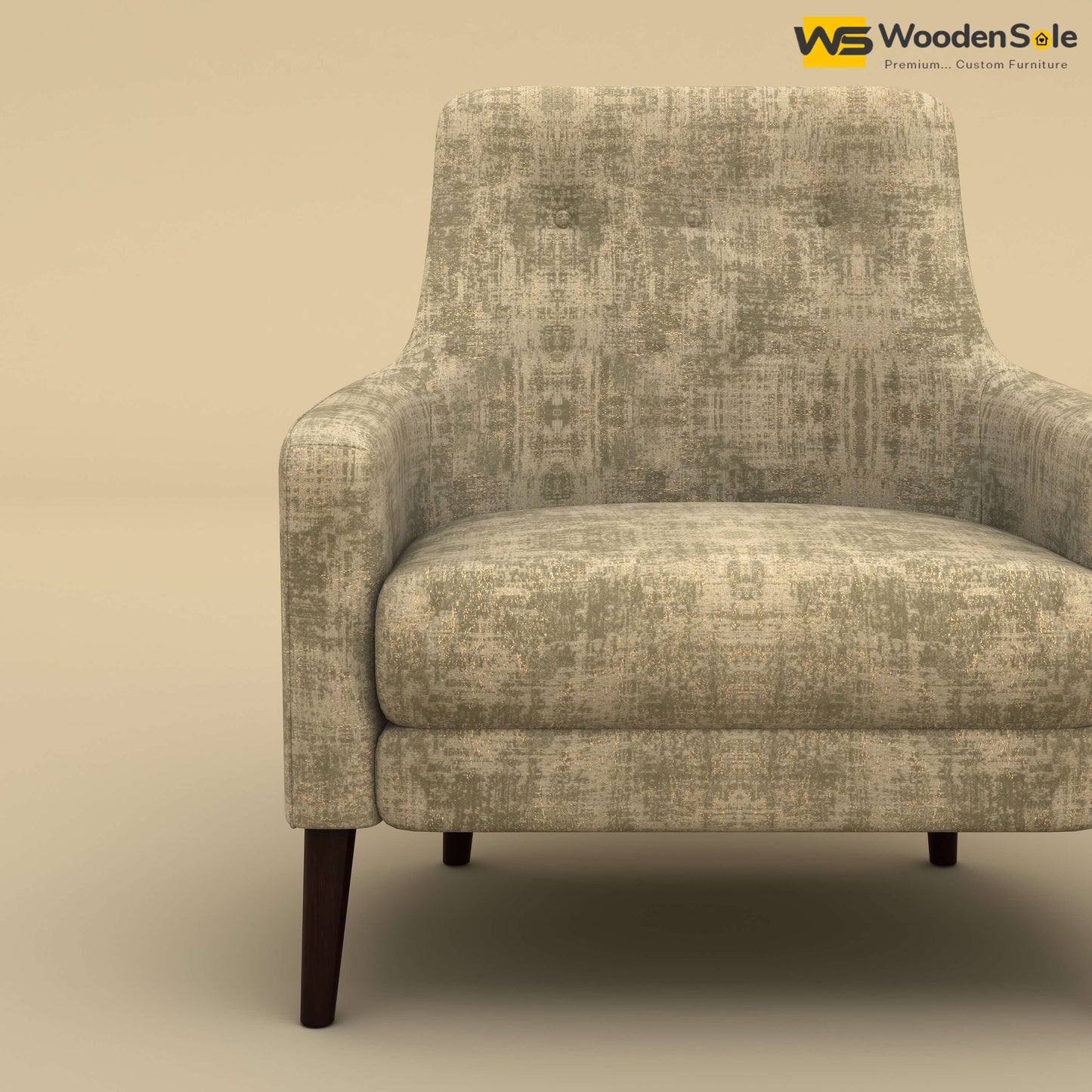 Rubik Lounge Chair (Cotton, Patchy Cream)