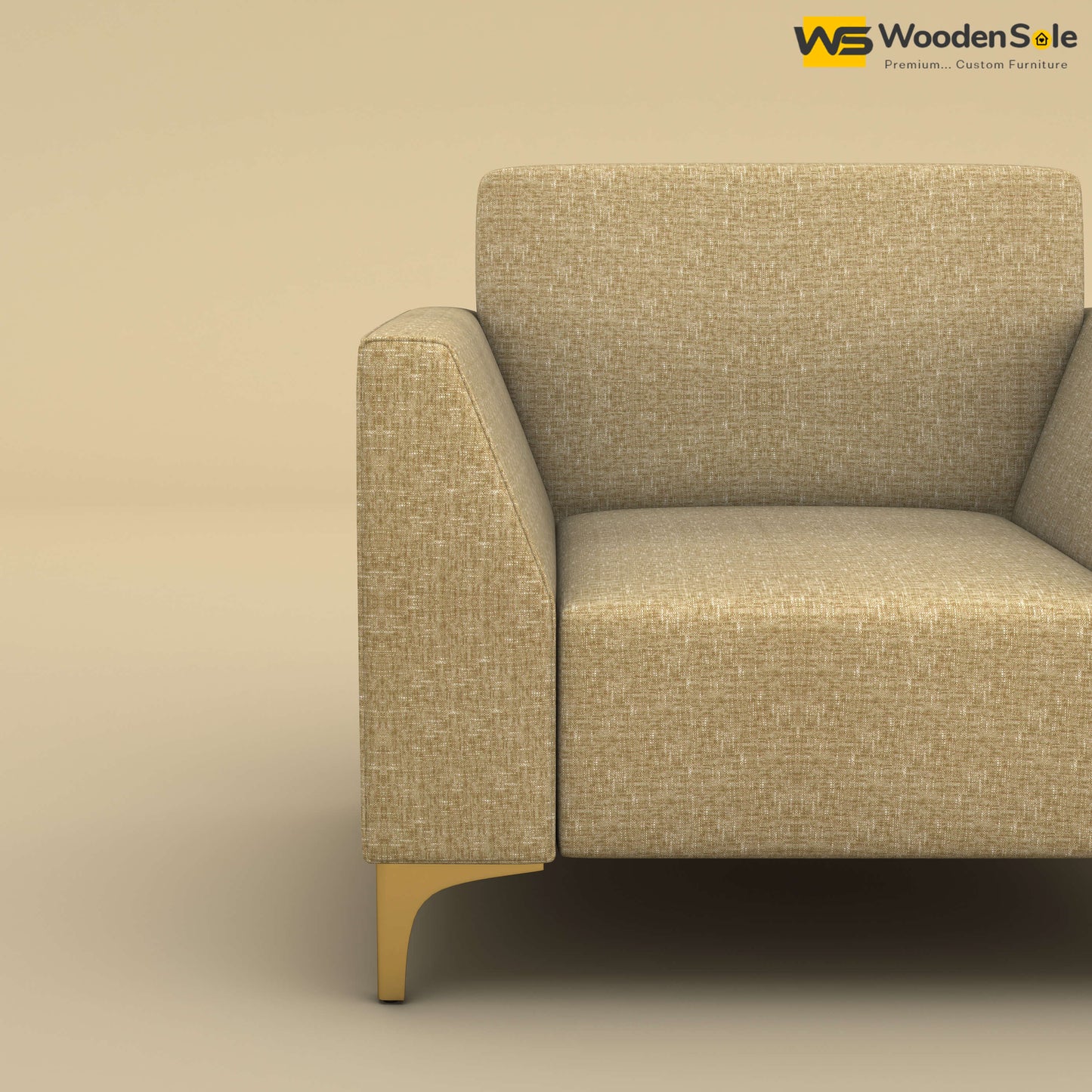 Nayobi 1 Seater Sofa (Cotton, Faux Cream)