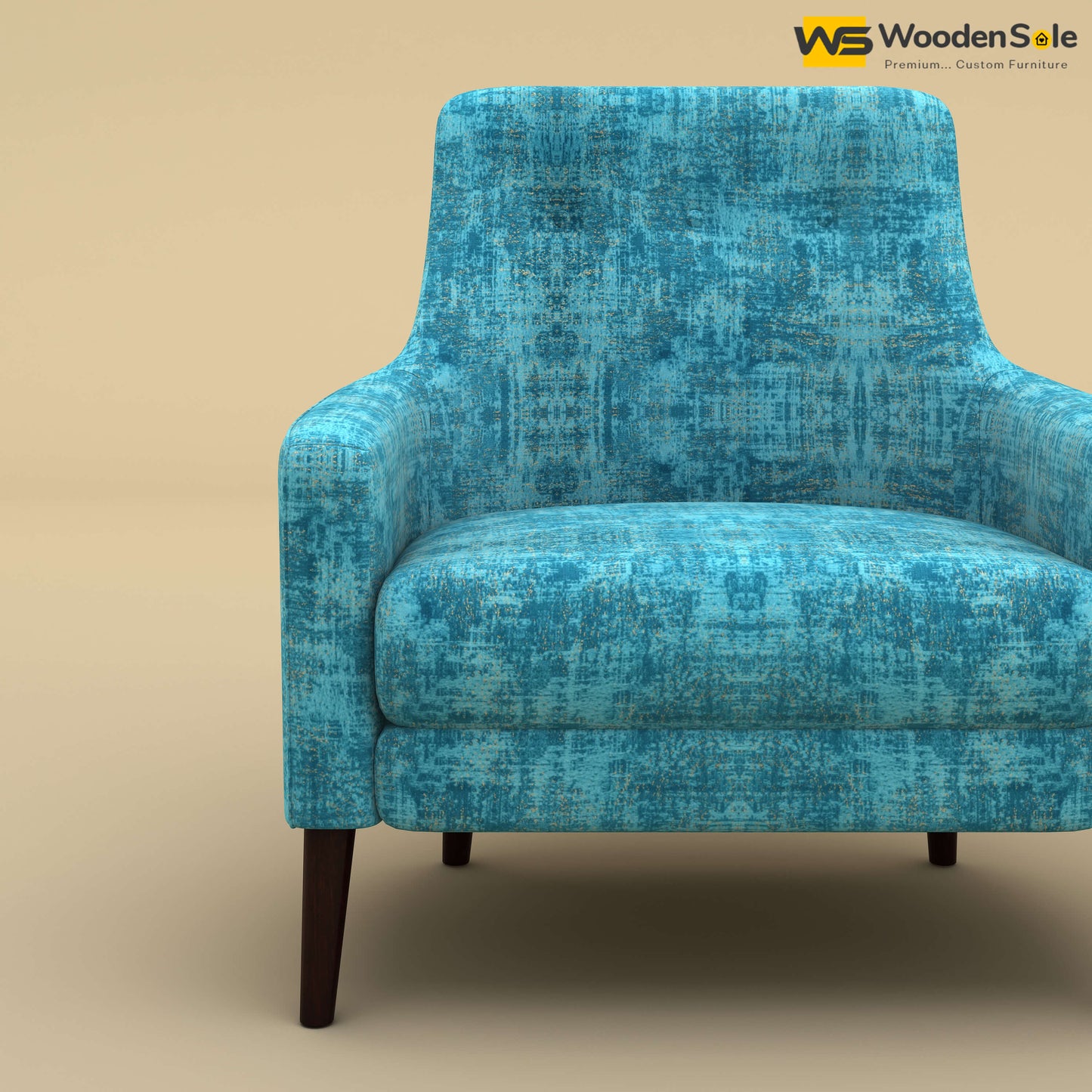 Rubik Lounge Chair (Cotton, Teal Blue)
