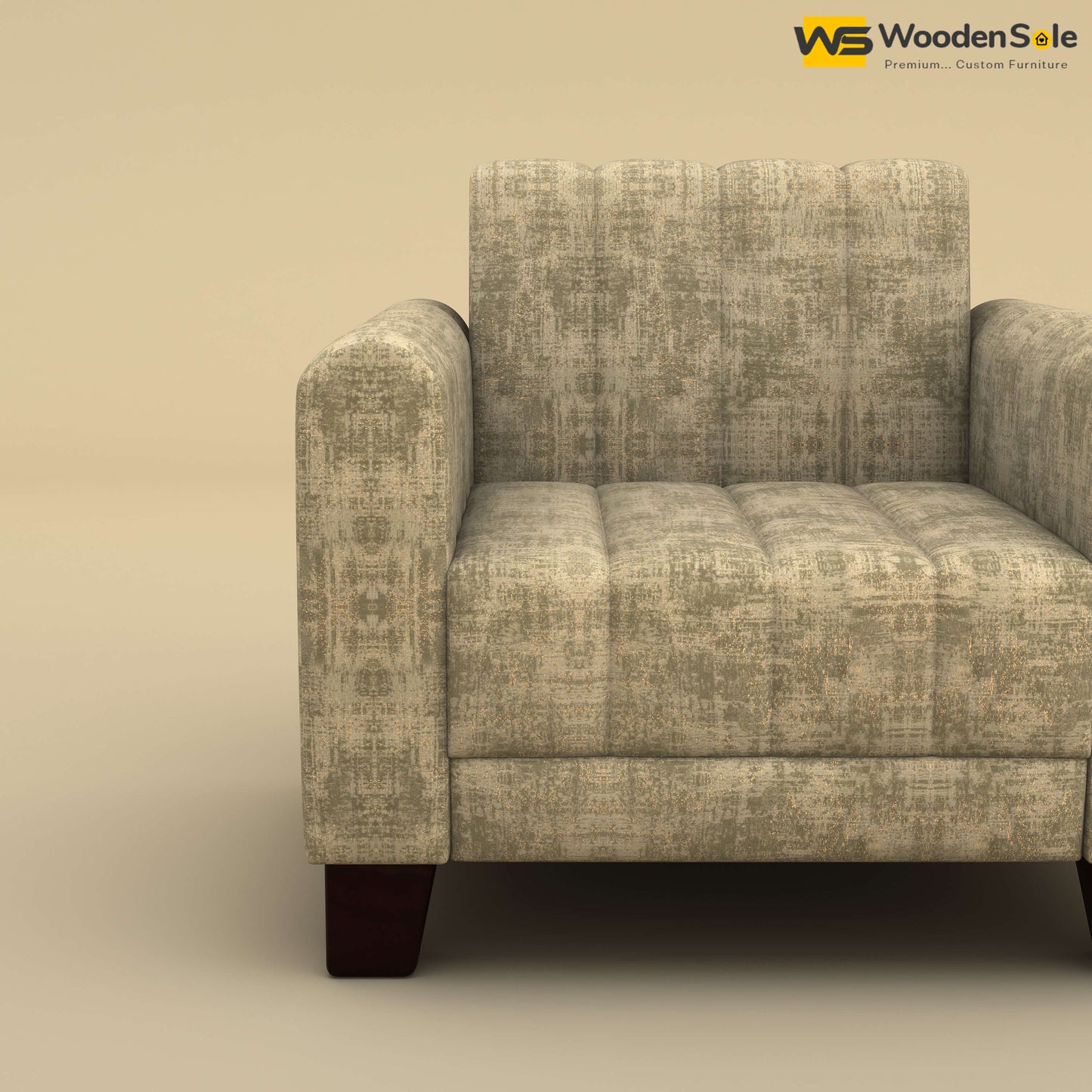 Furo 1 Seater Fabric Sofa (Cotton, Patchy Cream)