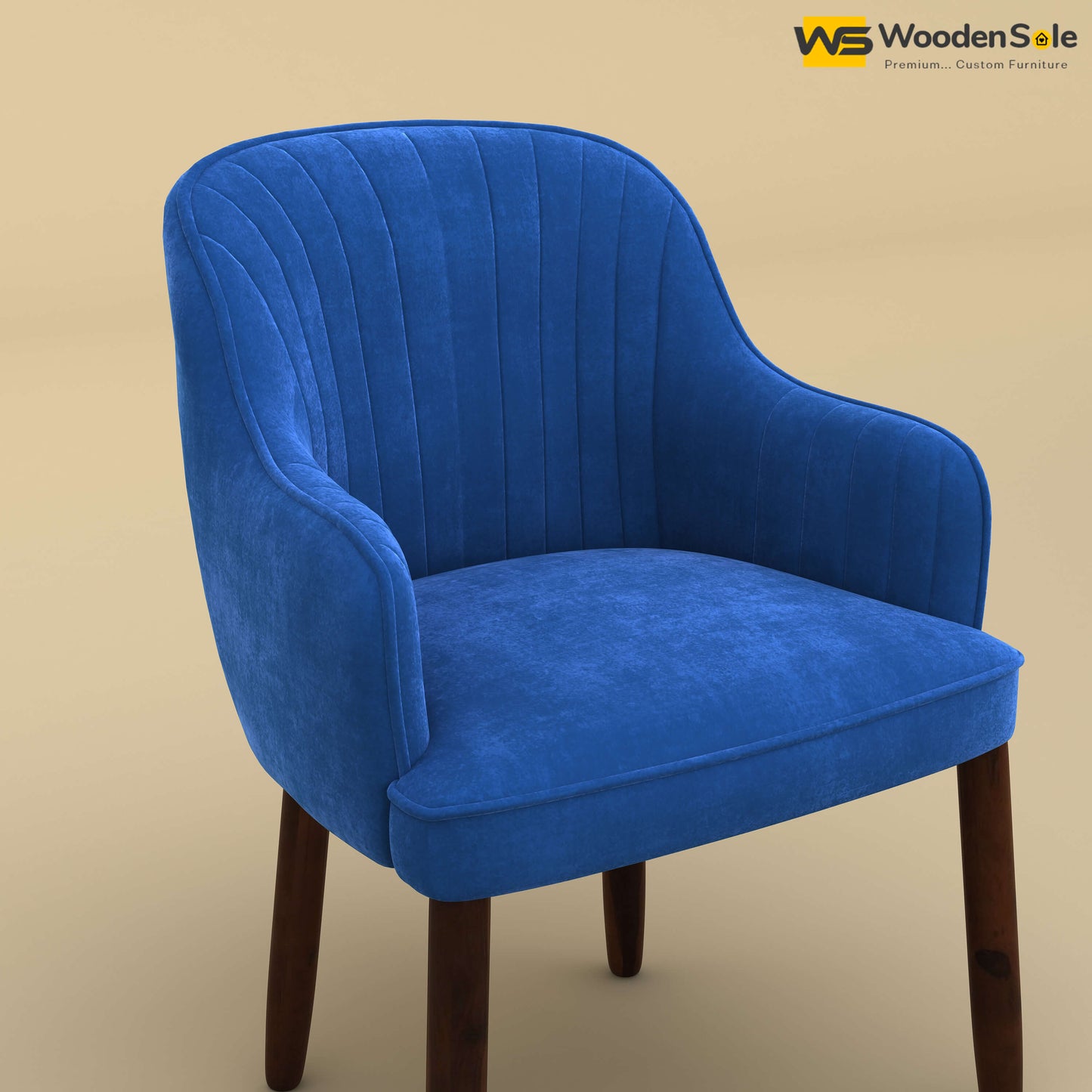 Madrid Dining Chair (Velvet, Royal Blue)