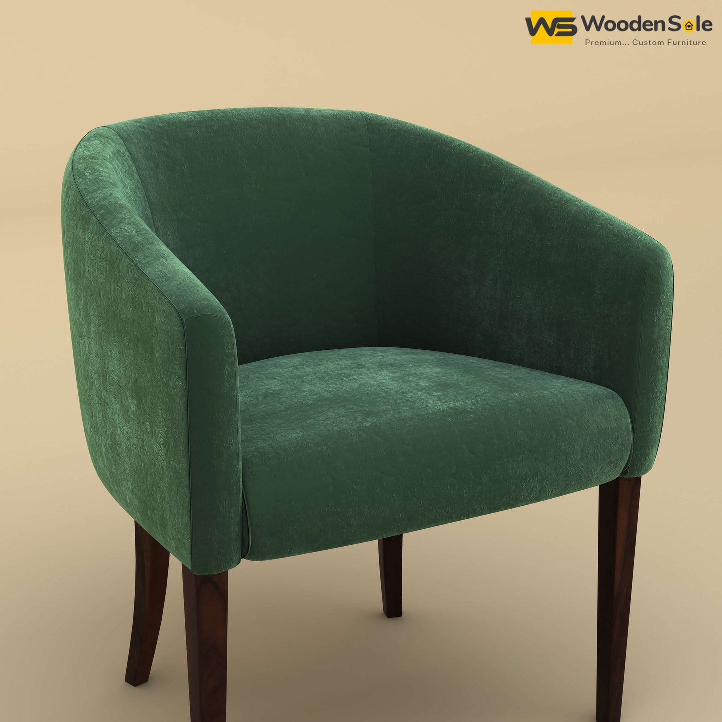 Florence Dining Chair (Velvet, Forest Green)