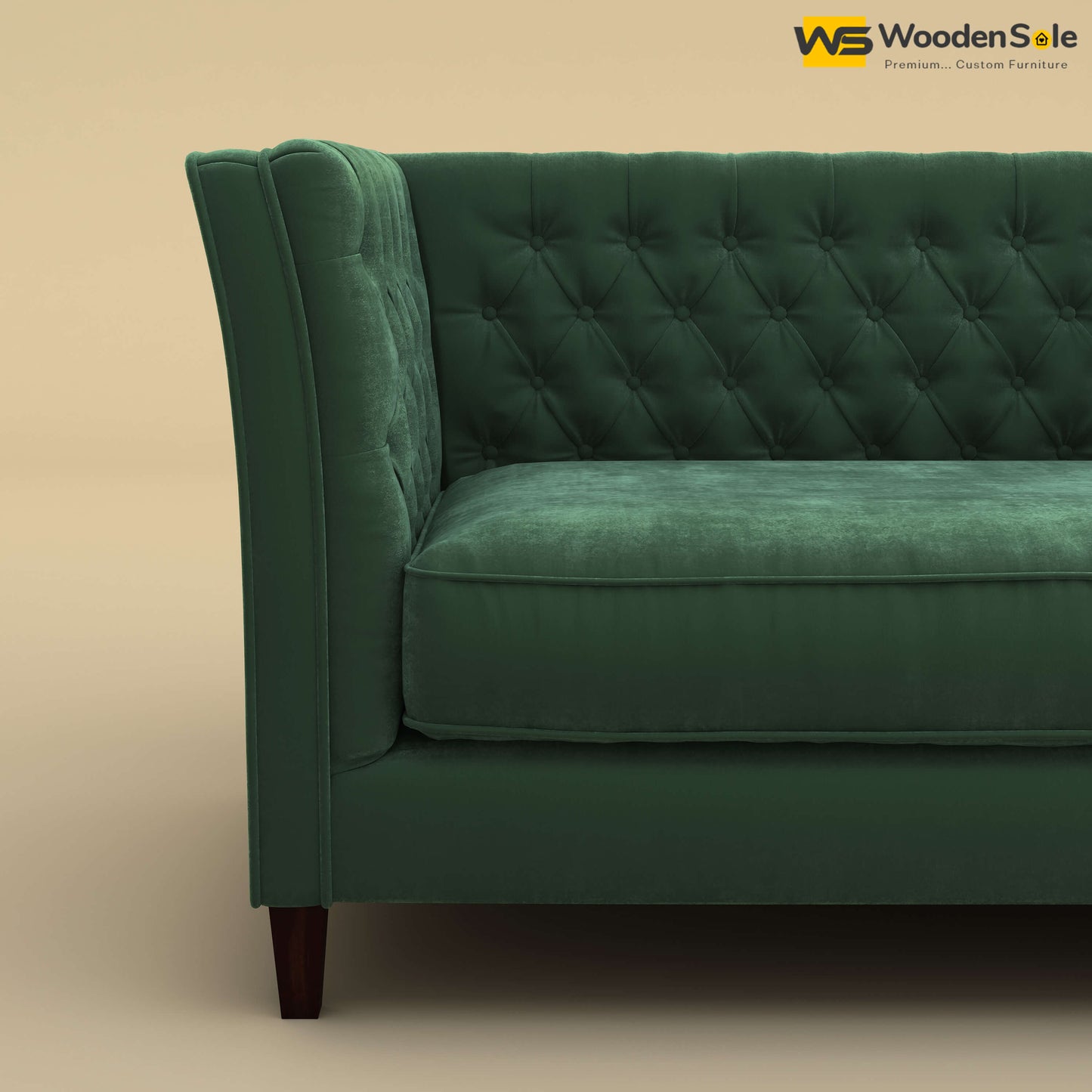 Divit Loveseat (Velvet, Forest Green)
