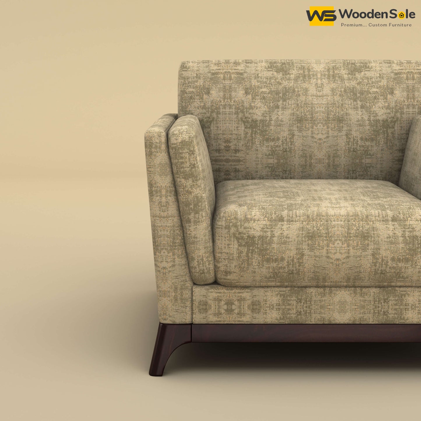 Bruno 1 Seater Sofa (Cotton, Patchy Cream)