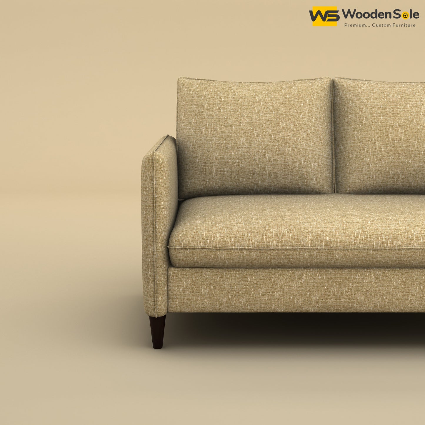Citron 2 Seater Fabric Sofa (Cotton, Faux Cream)