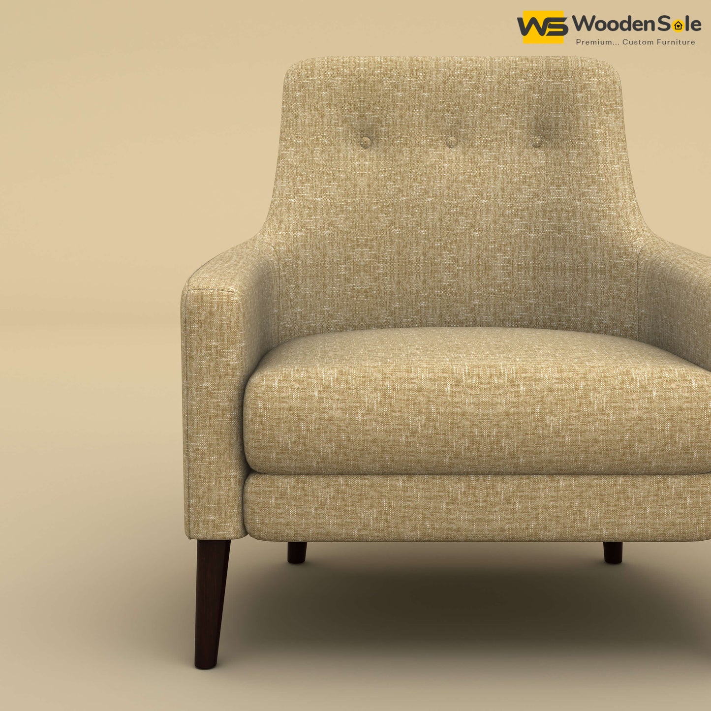 Rubik Lounge Chair (Cotton, Faux Cream)