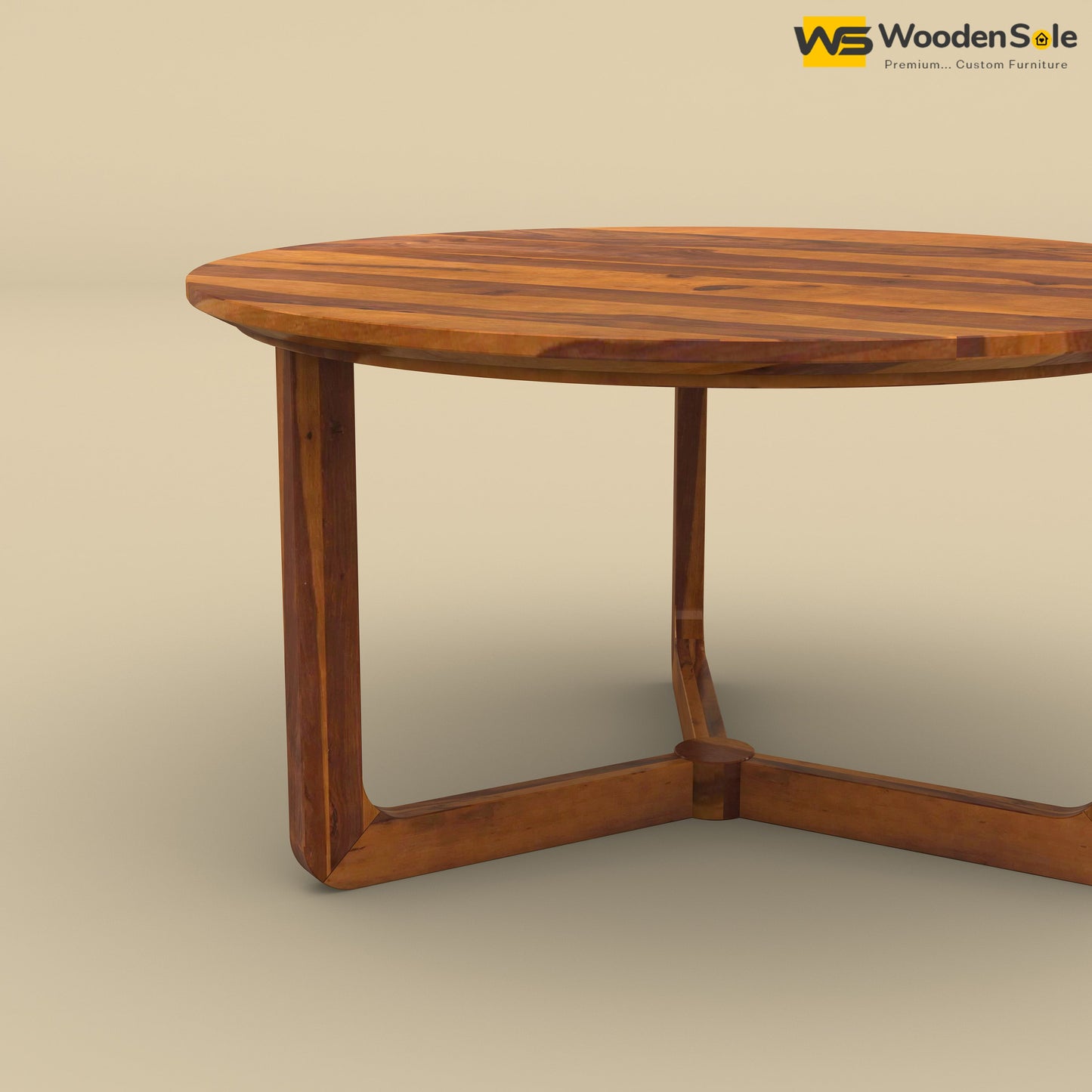 Trayo Round Coffee Table (Honey Finish)