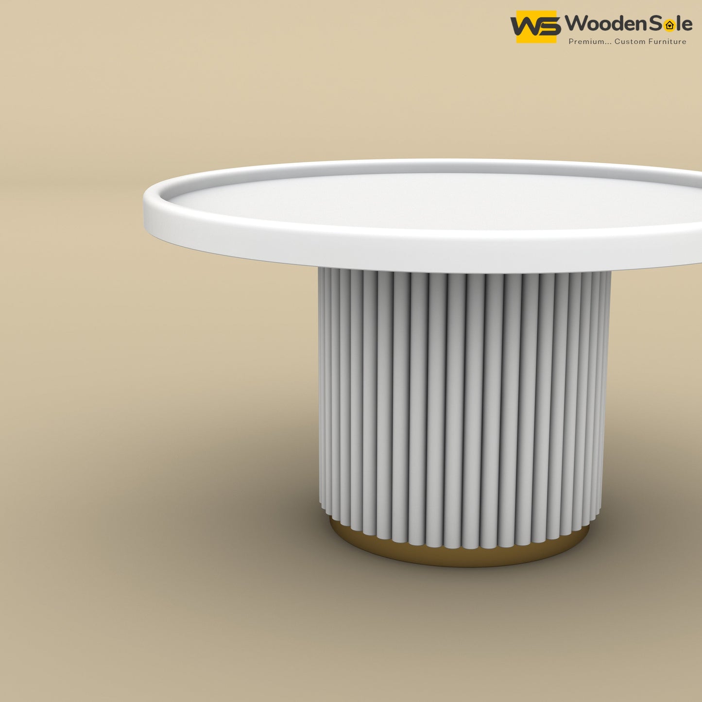Ciaz Round Coffee Table (White Finish)
