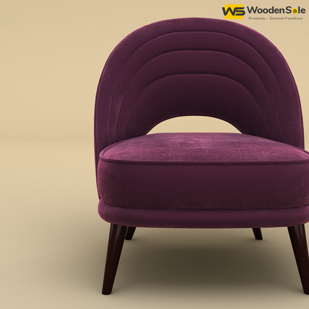 Nyra Lounge Chair (Velvet, Dark Purple)