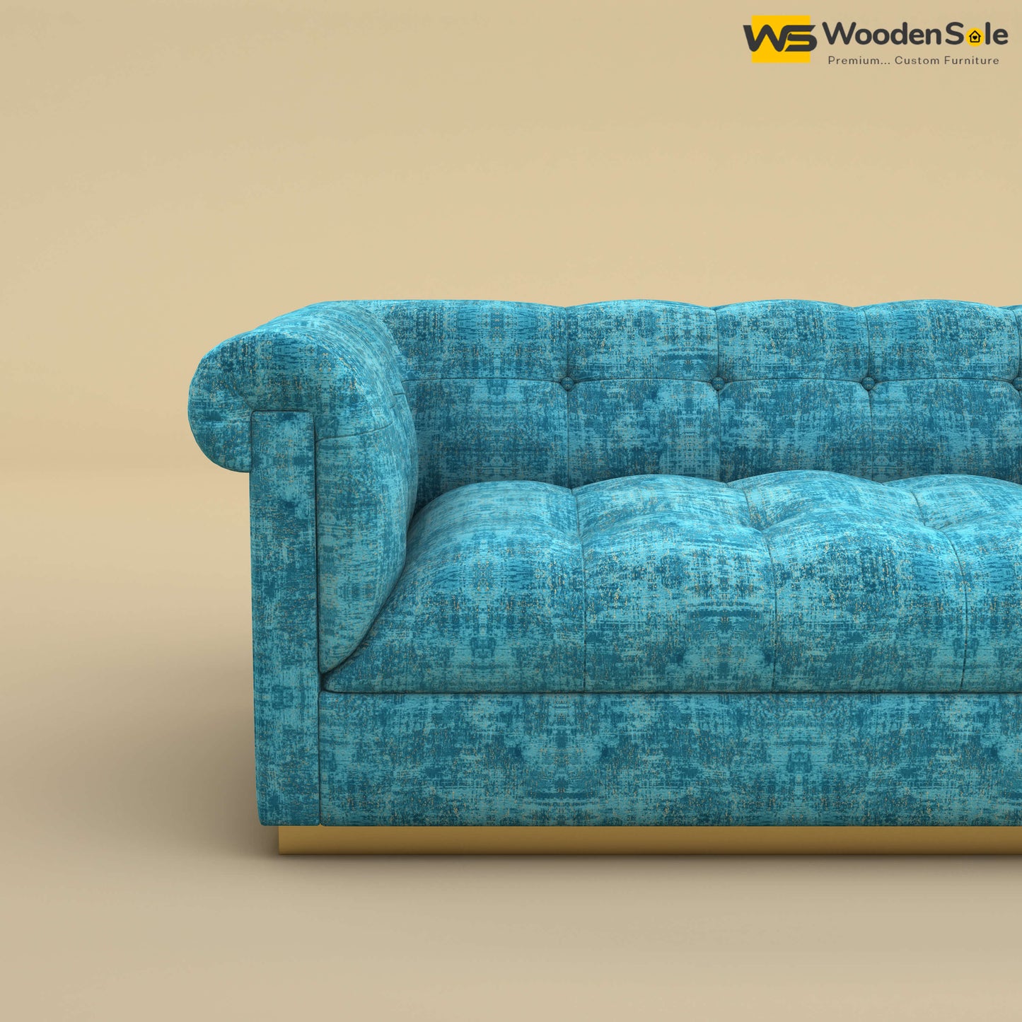 Morrison 2 Seater Fabric Sofa (Cotton, Teal Blue)