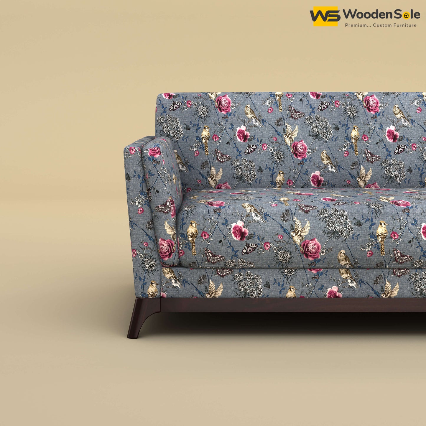 Bruno 2 Seater Sofa (Cotton, Floral Printed)