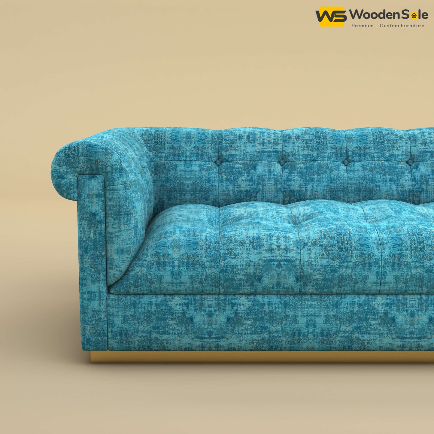 Morrison 3 Seater Fabric Sofa (Cotton, Teal Blue)