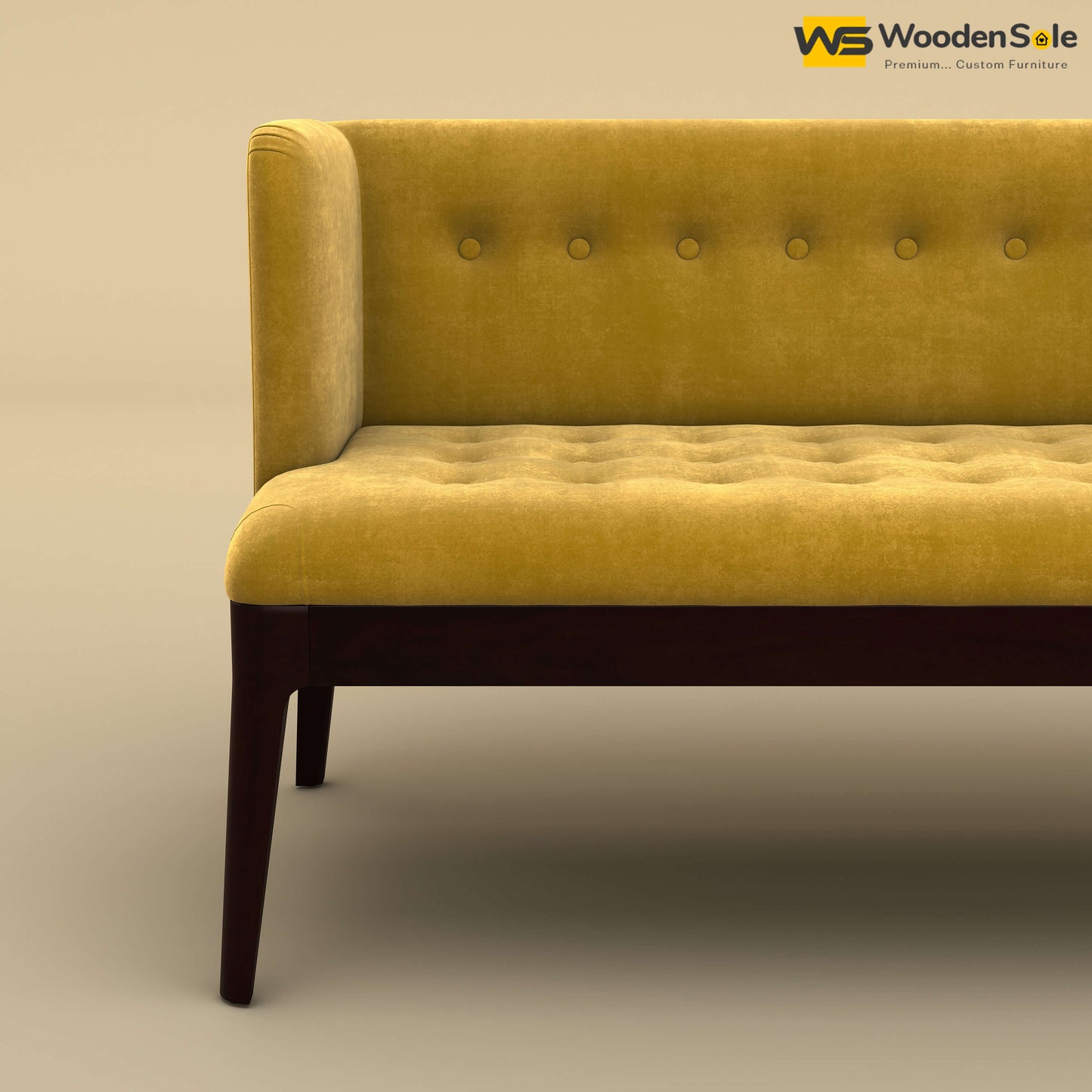 Olivier Loveseat (Velvet, Mustard Yellow)