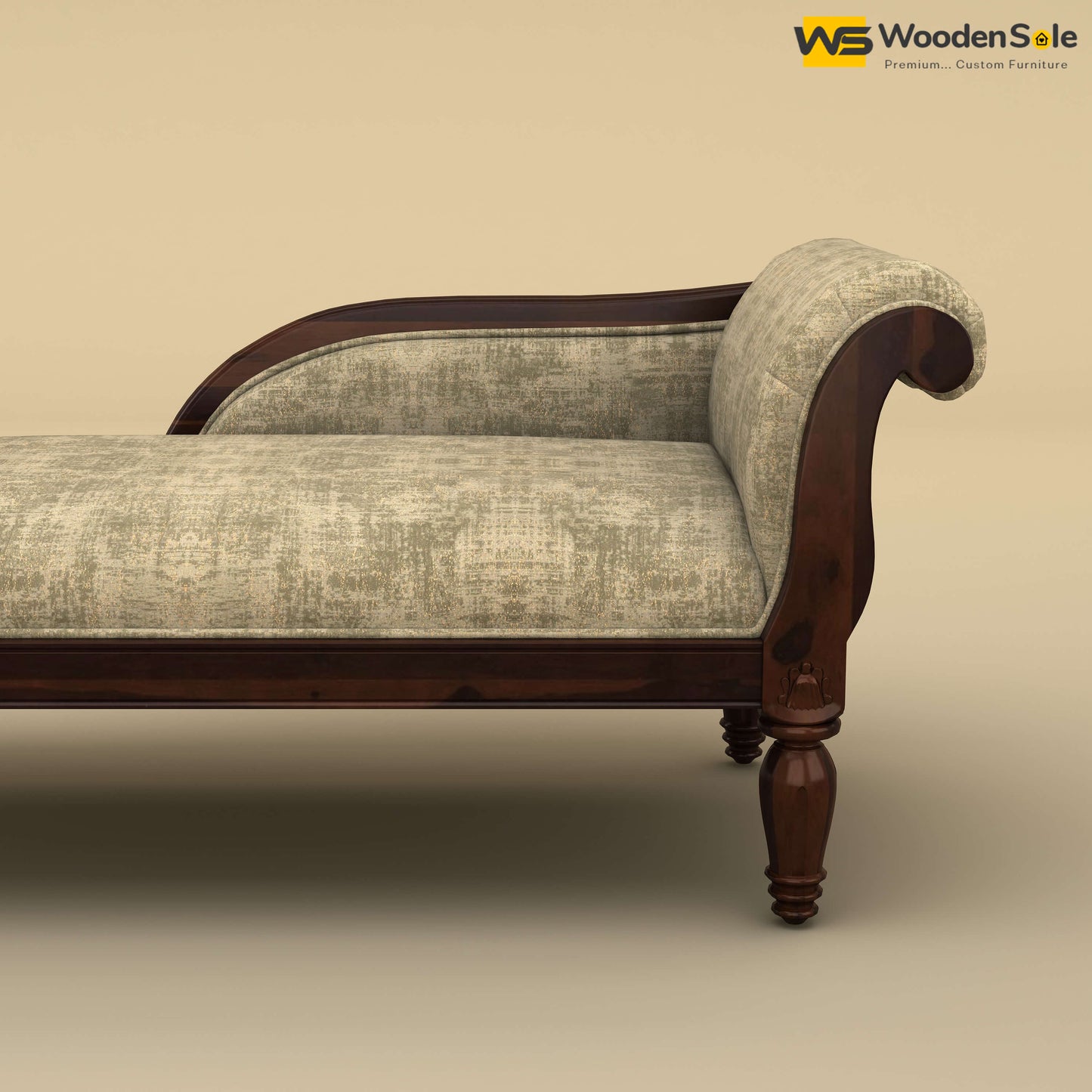 Virat Chaise Lounge (Cotton, Patchy Cream)