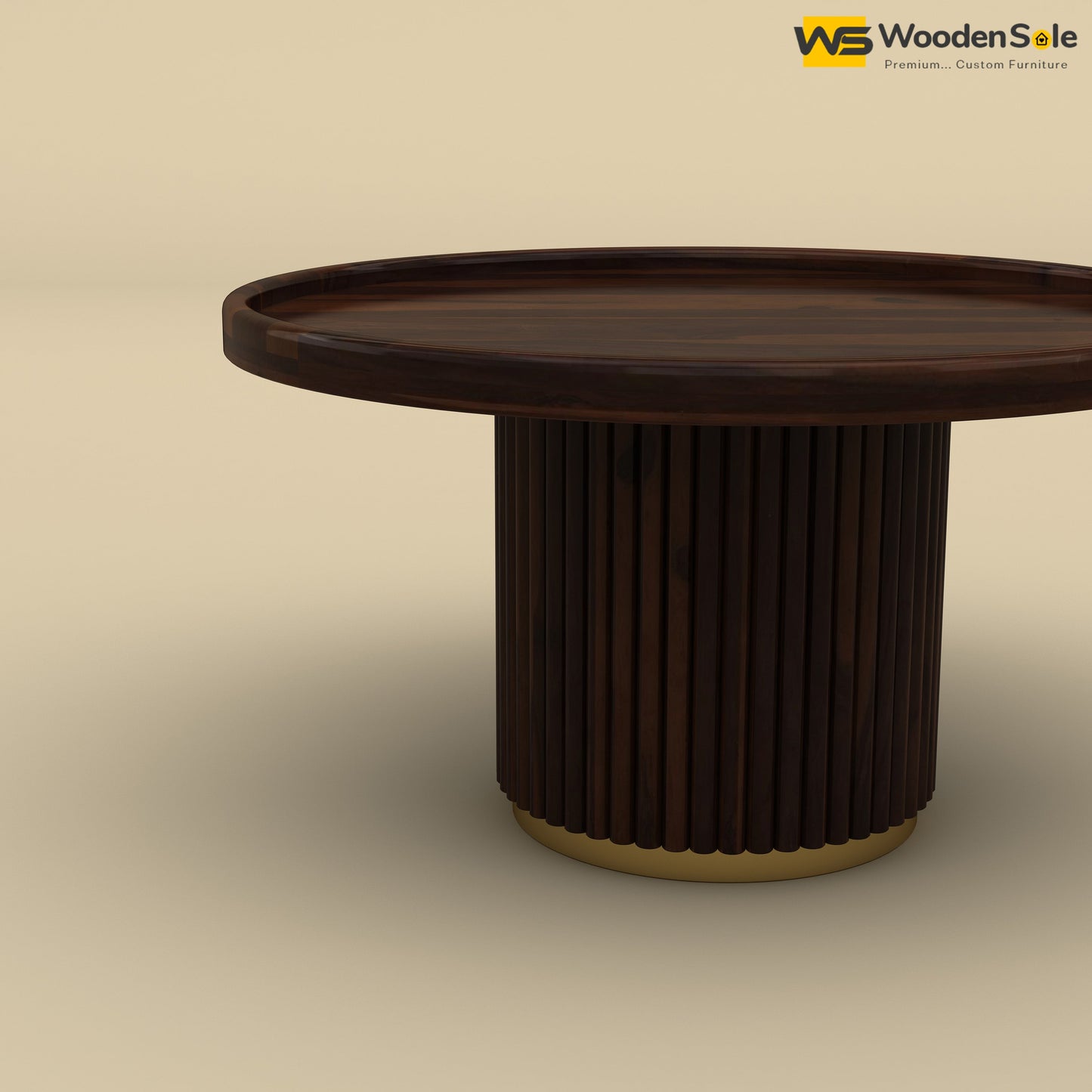 Ciaz Round Coffee Table (Walnut Finish)