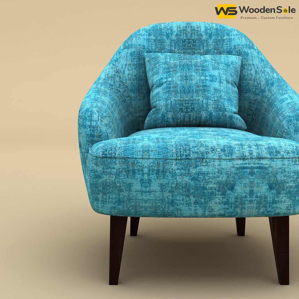 Opera Lounge Chair (Cotton, Teal Blue)