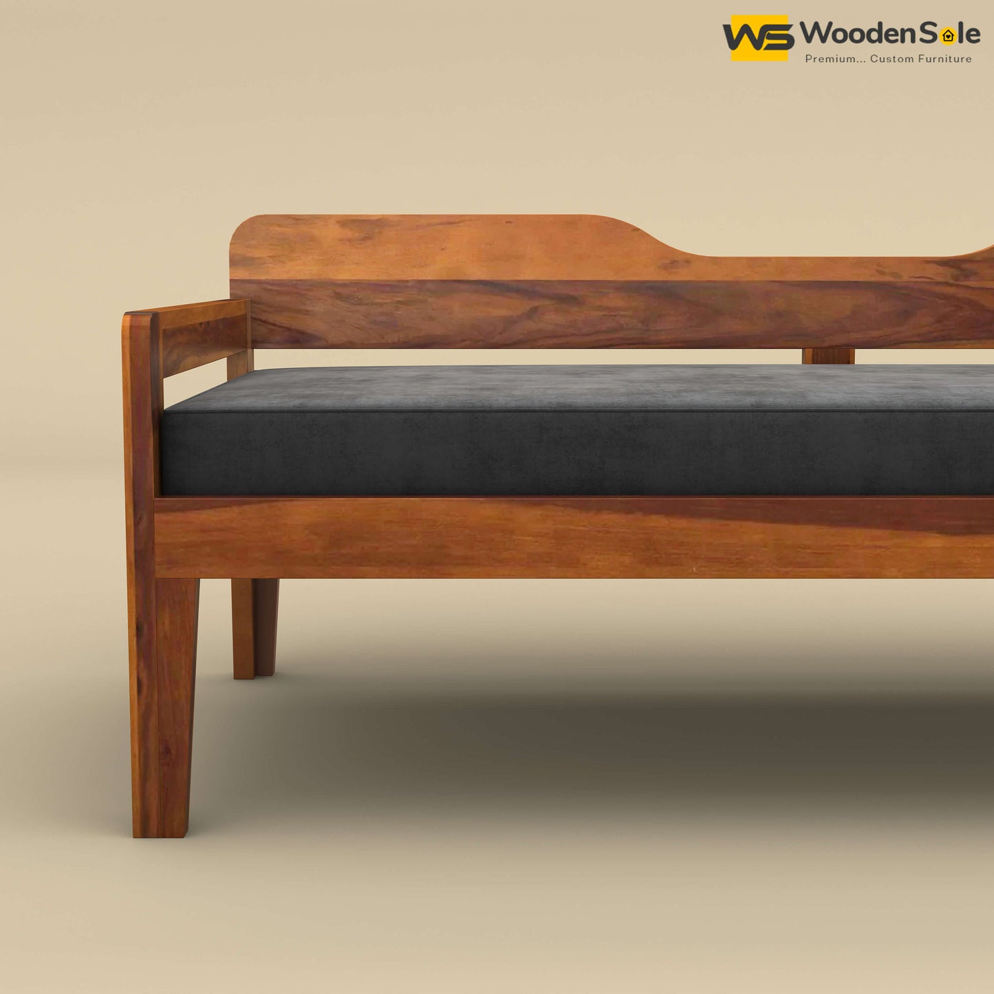 Crown Diwan (Honey Finish, Charcoal Gray)