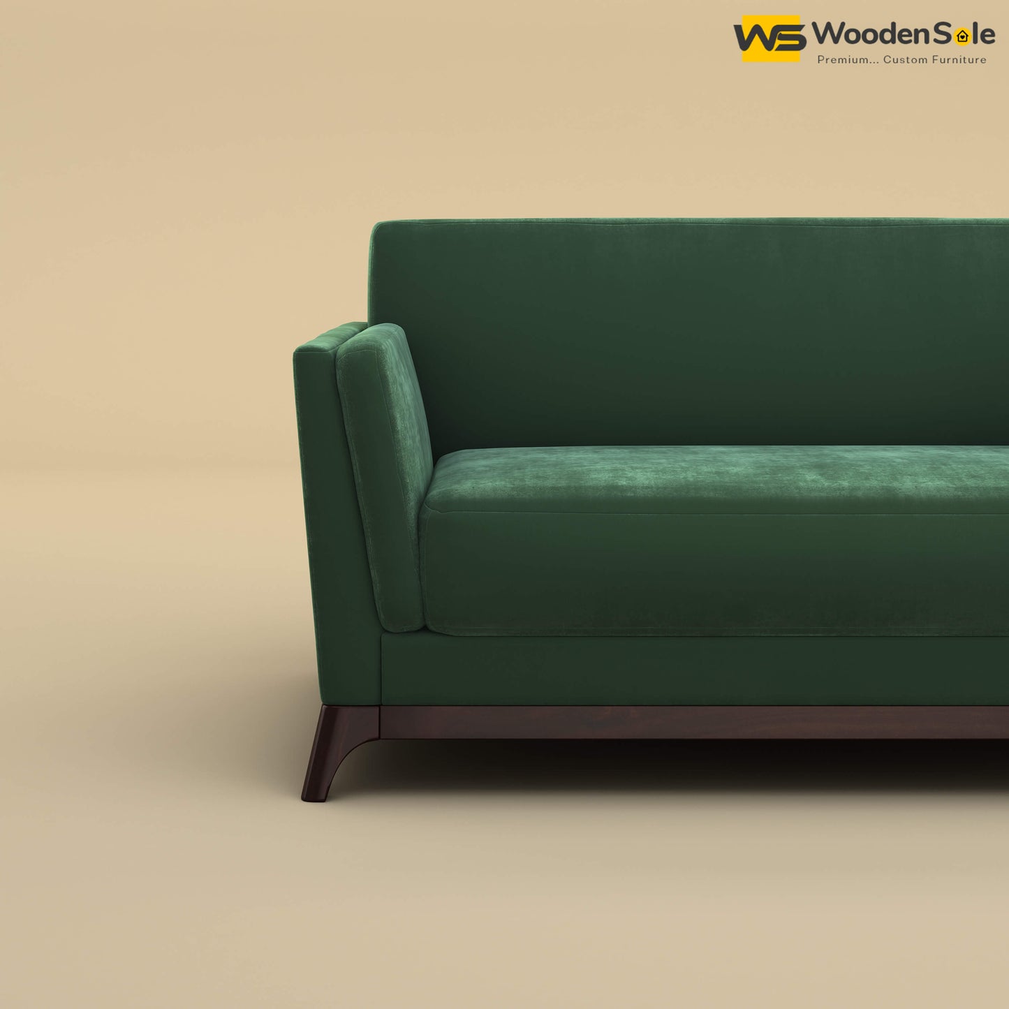 Bruno 2 Seater Sofa (Velvet, Forest Green)