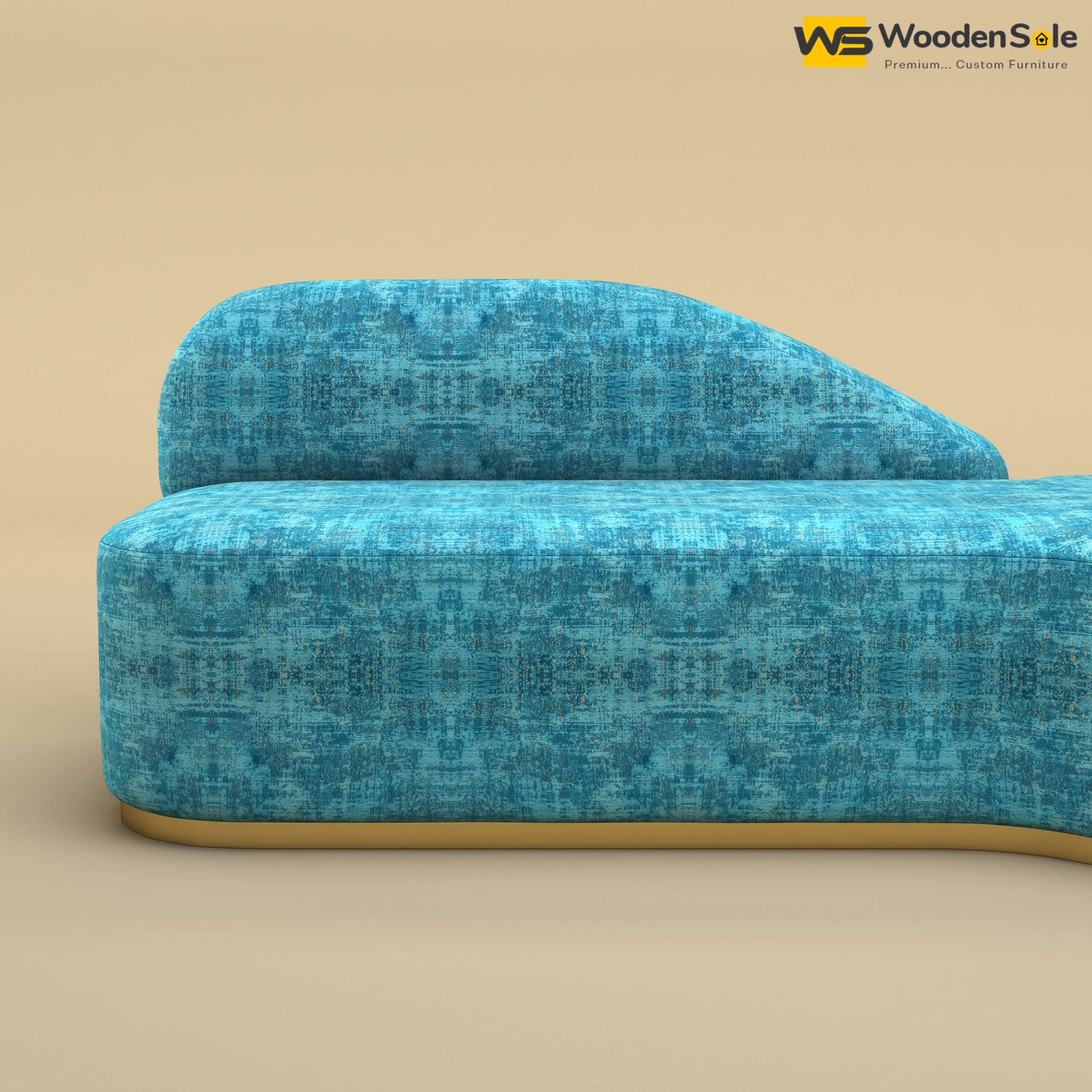 Pablo Premium Design Couch Sofa (Cotton, Teal Blue)