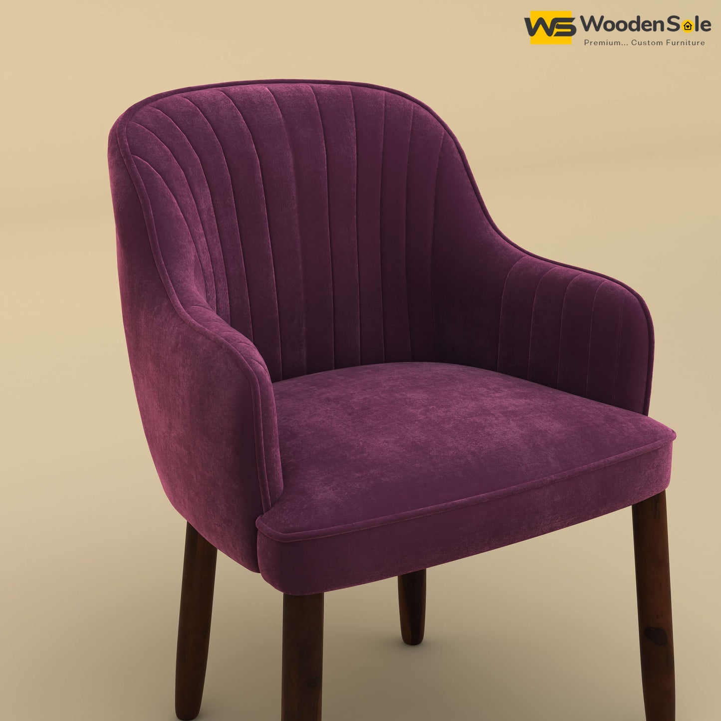 Madrid Dining Chair (Velvet, Dark Purple)