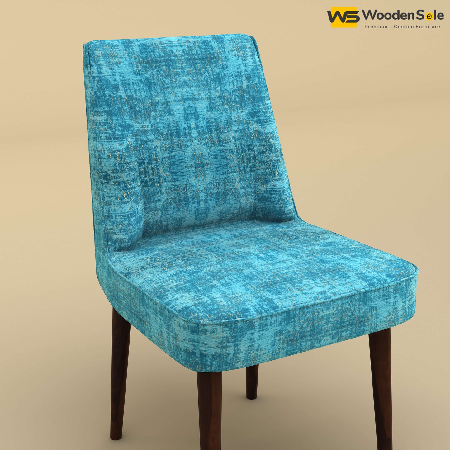 Hardik Dining Chair (Cotton, Teal Blue)