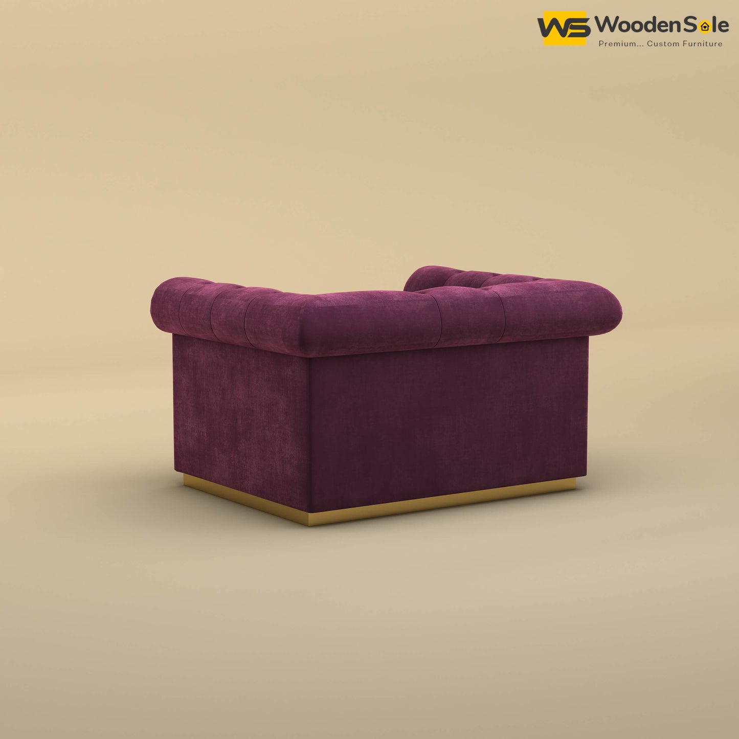 Morrison 1 Seater Fabric Sofa (Velvet, Dark Purple)