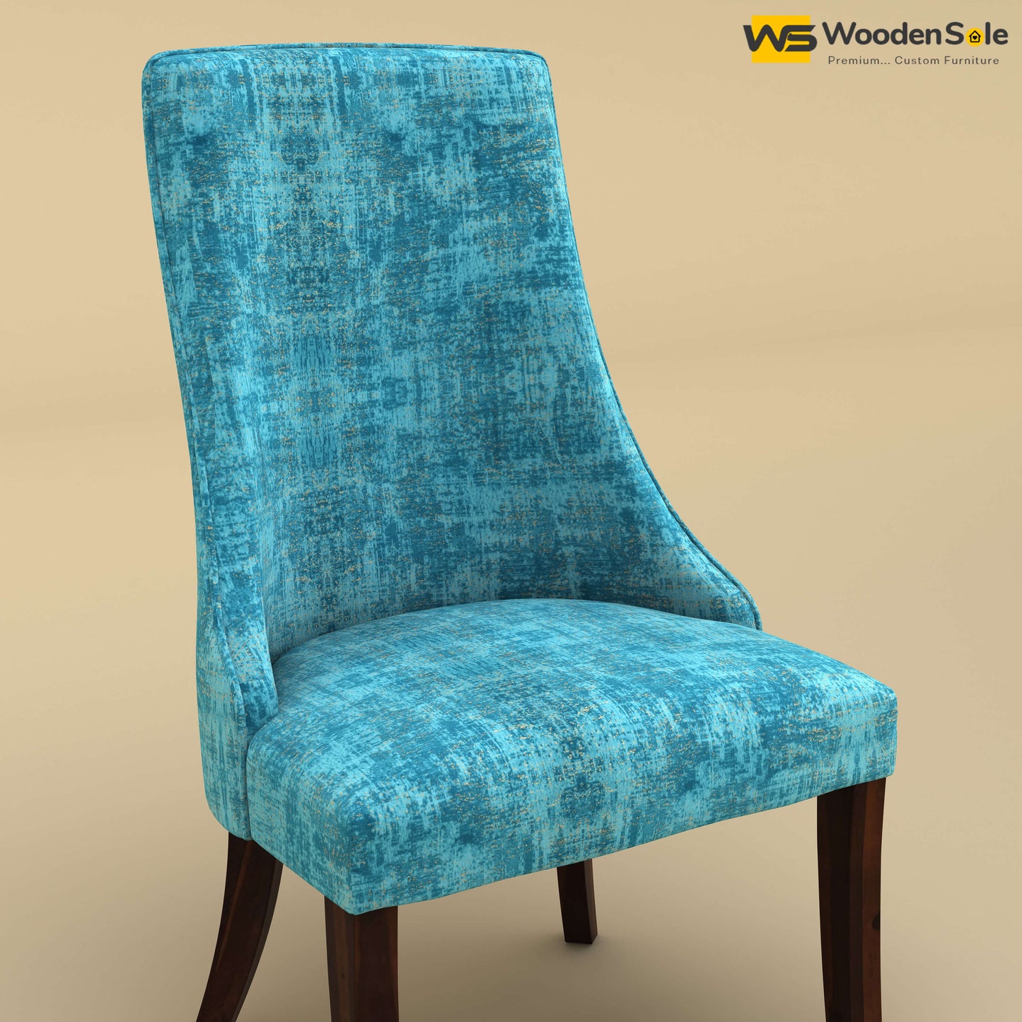 Dublin Dining Chair (Cotton, Teal Blue)