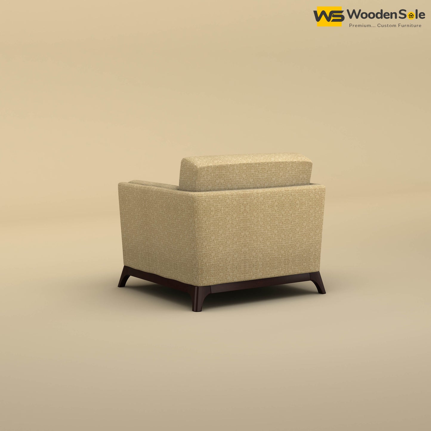 Bruno 1 Seater Sofa (Cotton, Faux Cream)