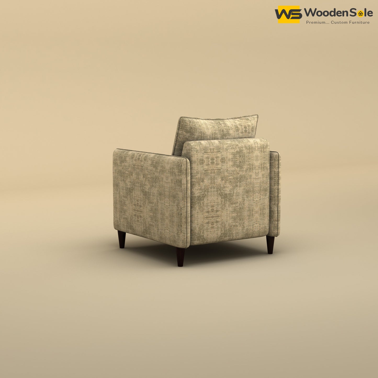 Citron 1 Seater Fabric Sofa (Cotton, Patchy Cream)
